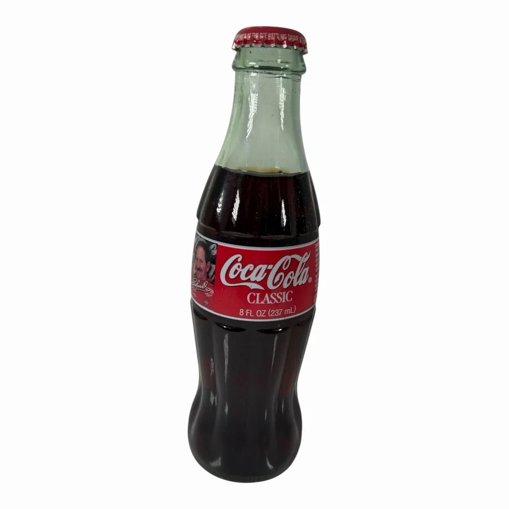 Coca Cola Coke Dale Earnhardt Sr‎ Jr 1996 NASCAR 8 oz Bottle Full Never Opened